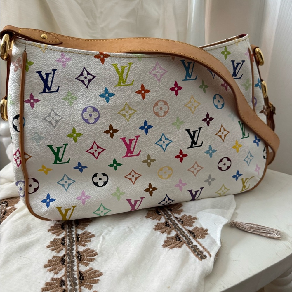 RARE Vintage Louis Vuitton Multicolore Monogram Women's Lodge Shoulder Bag - Picture 4 of 9